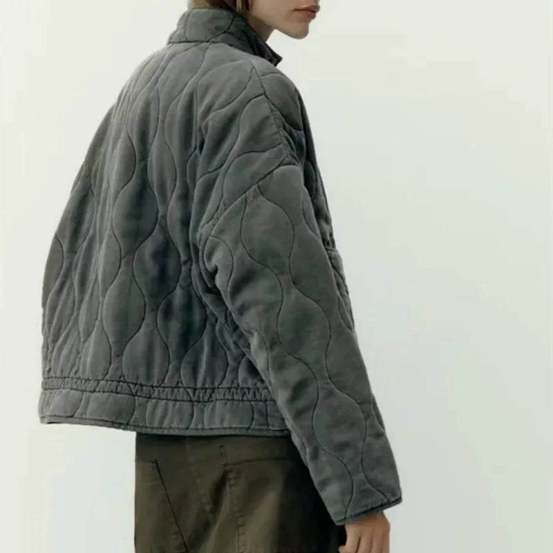 Women's Jacket | Vintage Rayon, High Collar
