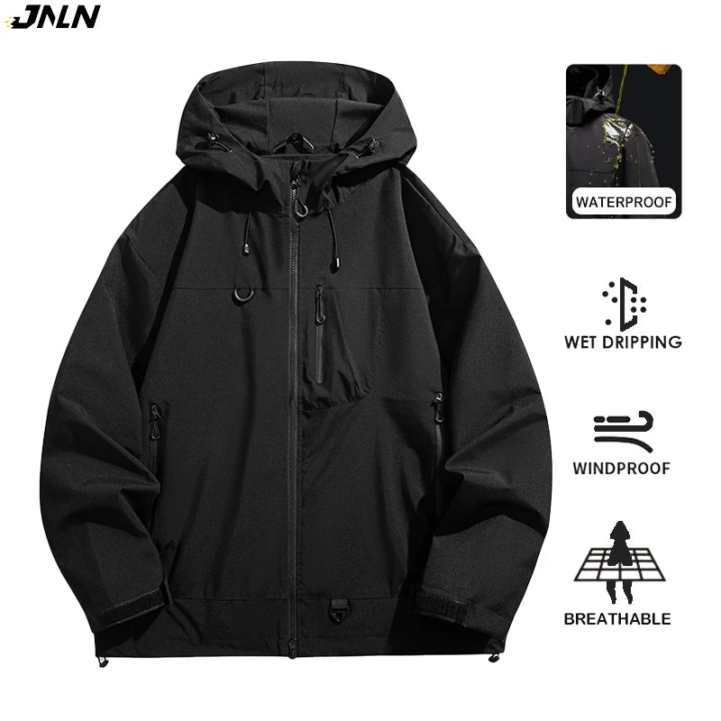 Women waterproof windbreaker jacket lightweight hiking windproof