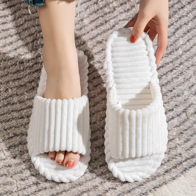 Men's Open Toe Slippers | Slip-On, Breathable | Indoor House Shoes