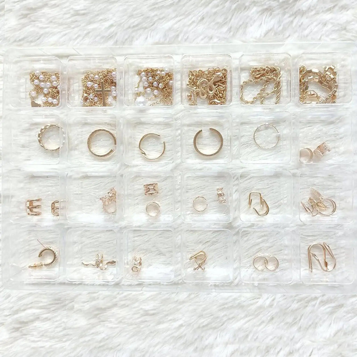 Jewelry Advent Calendar Gold Necklace Earring Bracelet 24 Days Women