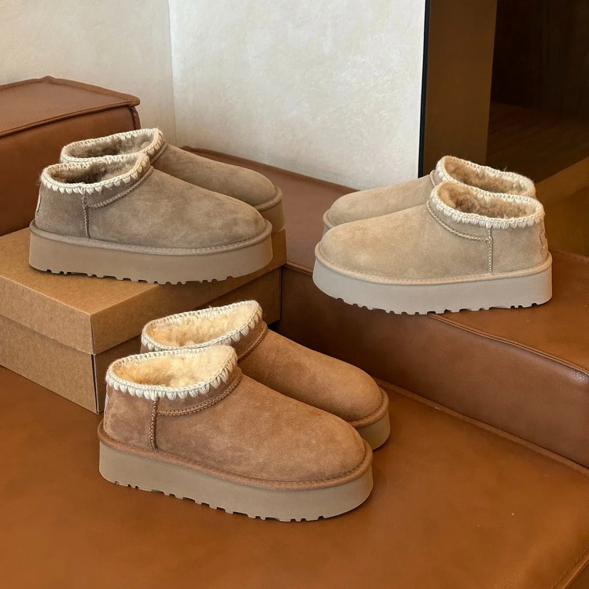 Women's Ankle Boots | Suede, Plush Lined | Winter Style, Flat Heel, Round Toe