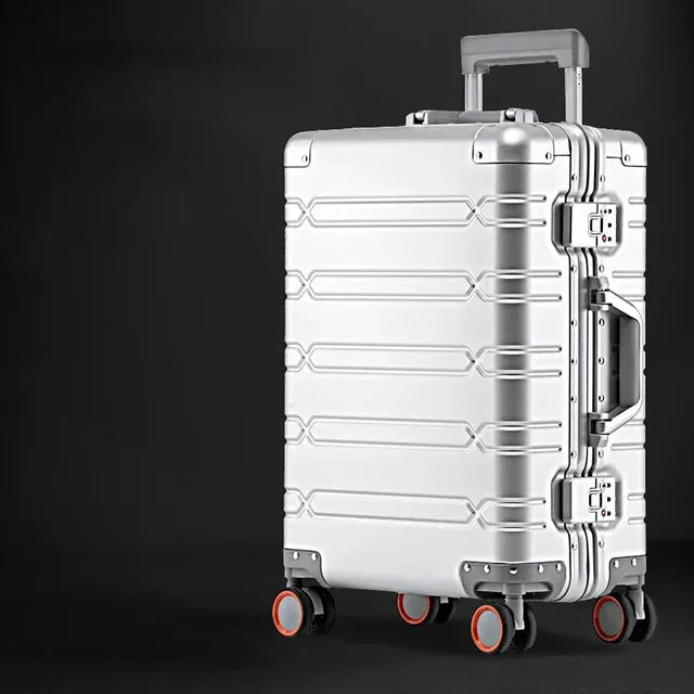 Aluminum-magnesium travel suitcase | TSA lock | 360° wheels