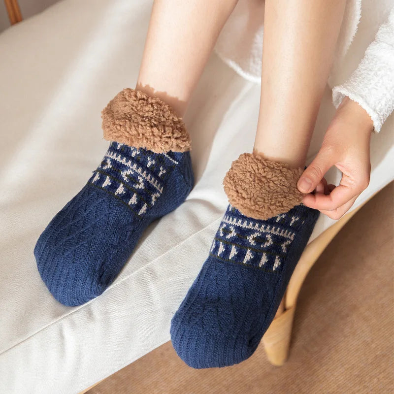 Slipper Socks | Unisex Fleece, Warm Comfort | Non Slip Grip Floor Socks
