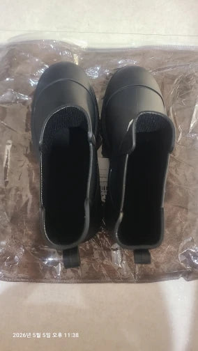 Men ankle rain boots slip on waterproof wellies non-slip outsole