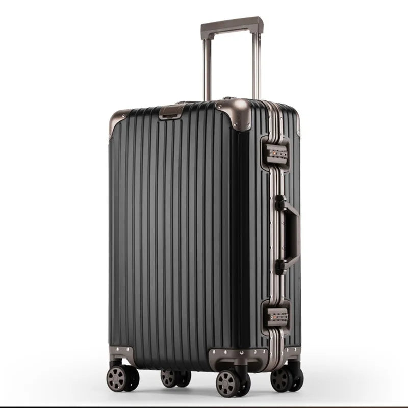 Aluminum-magnesium hard-shell travel suitcase | TSA lock