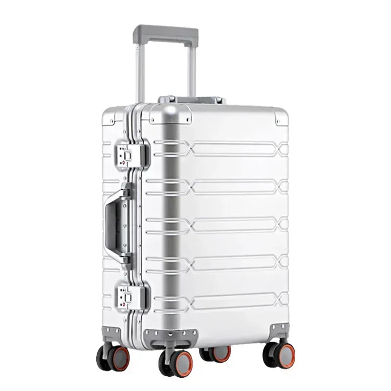 Aluminum-magnesium travel suitcase | TSA lock | 360° wheels