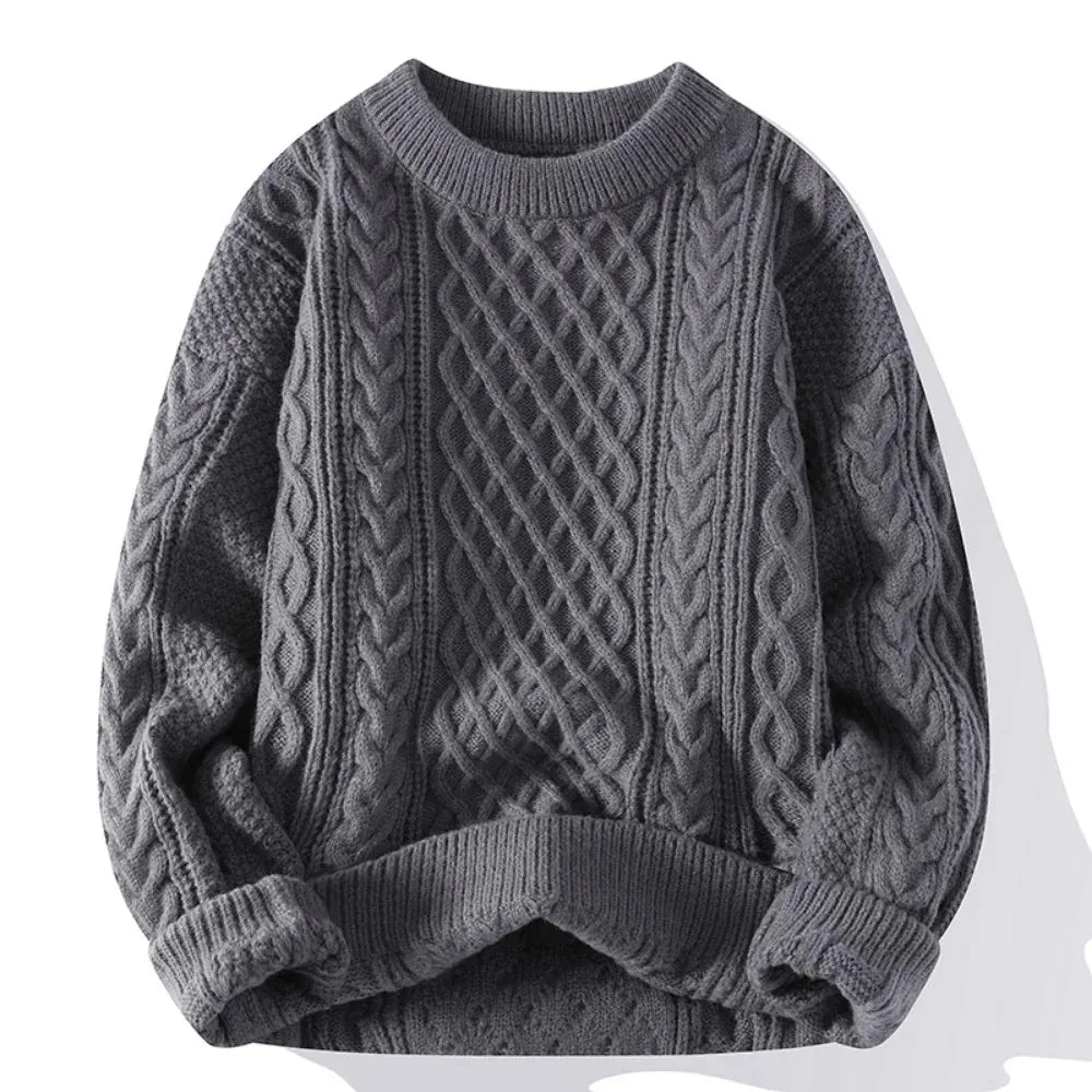 Christmas Jumper | Mens Knitted Crewneck Sweater, Festive Pullover