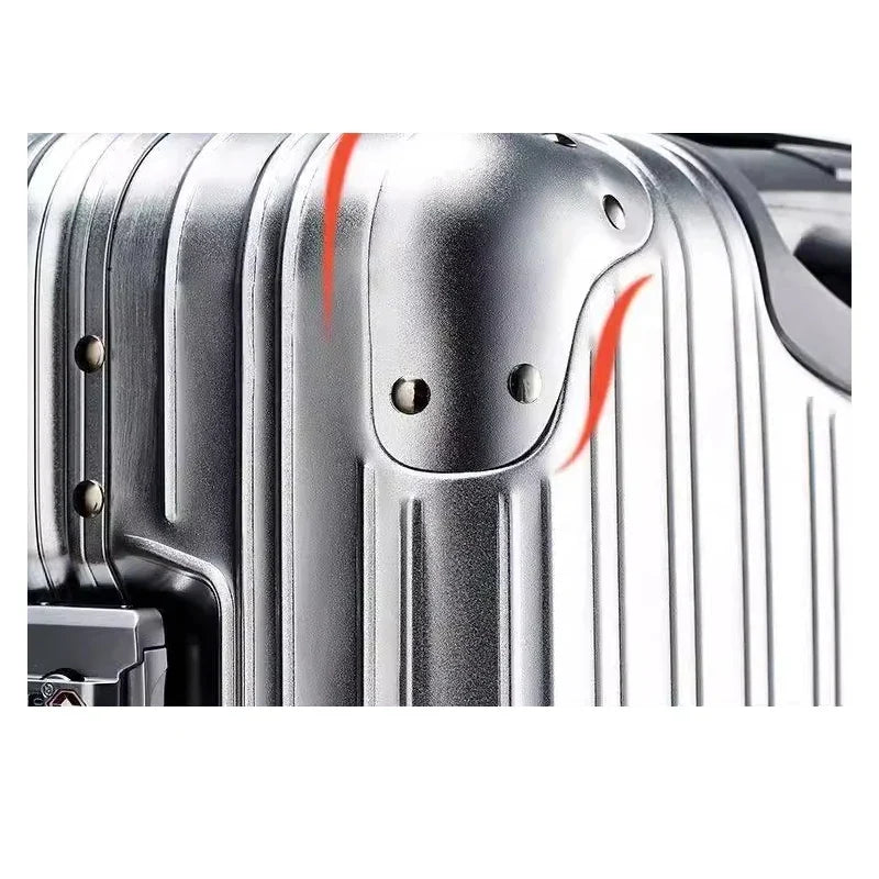 Aluminum-magnesium travel suitcase | Hard shell, TSA lock | 360° wheels