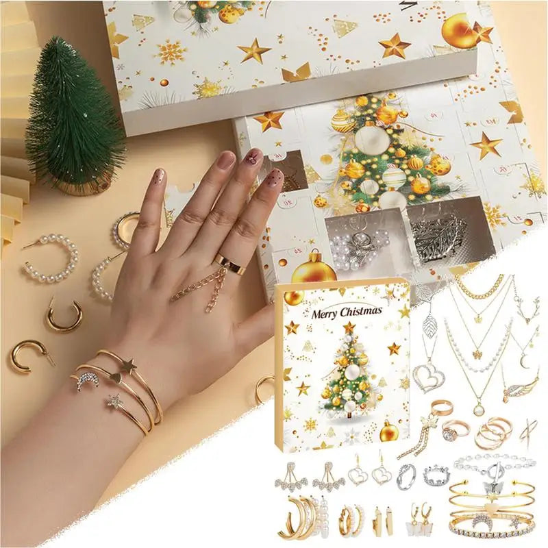 Jewellery Advent Calendar 24 Days Womens Fashion Jewelry Gift Set