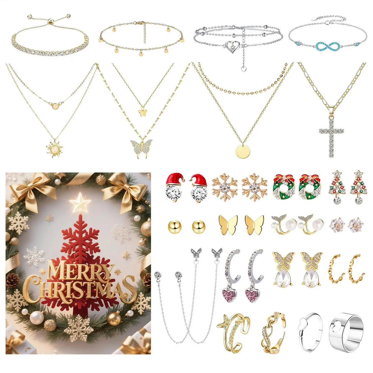 Jewellery Advent Calendar Womens 25 Day Jewelry Gift Set