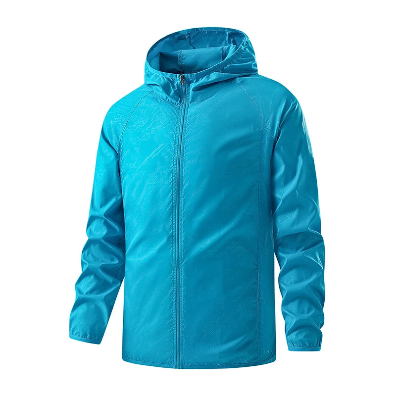 Women men lightweight packable waterproof windbreaker rain jacket UPF 50 sun protection