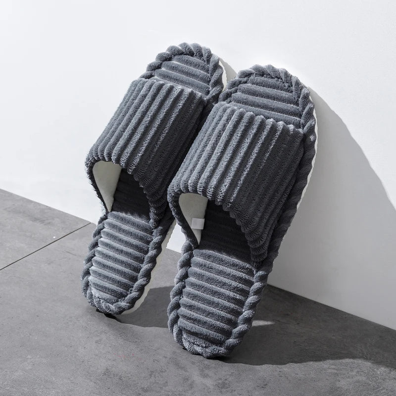 Men's Open Toe Slippers | Slip-On, Breathable | Indoor House Shoes