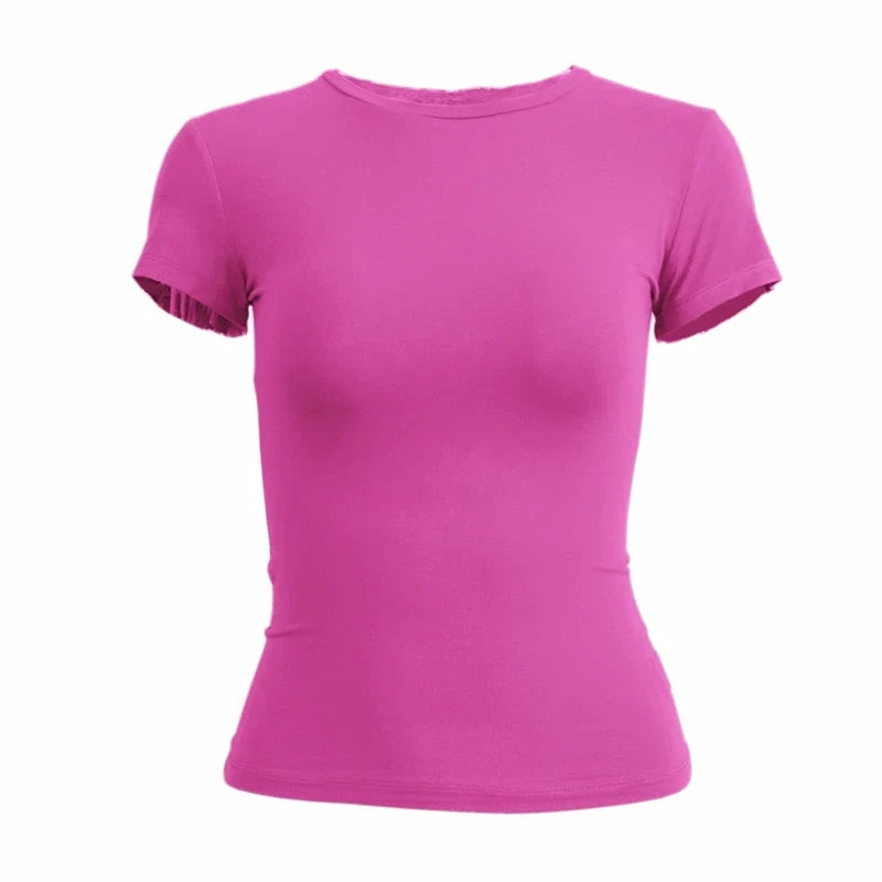 Women's T-Shirt | Short Sleeve, Fitted | Y2K, Mesh