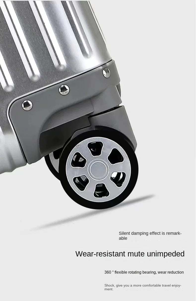 Aluminum-magnesium travel suitcase | Hard shell, TSA lock | 360° wheels