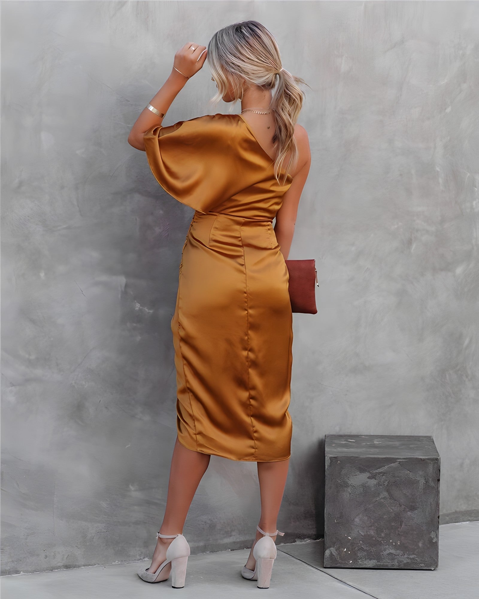 Evening Dress | Women's Silk Spaghetti Strap | Slim Fit Style