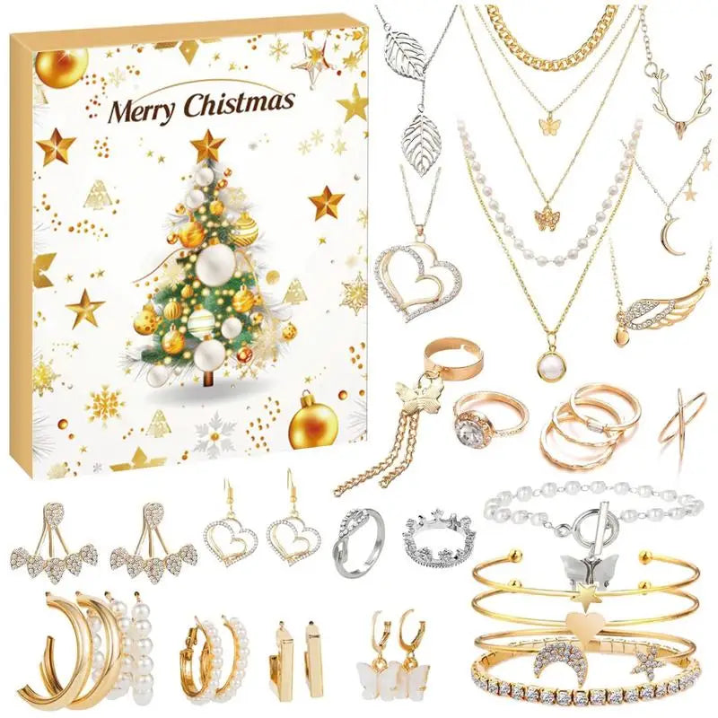 Jewellery Advent Calendar 24 Days Womens Fashion Jewelry Gift Set