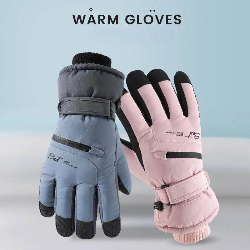 Winter waterproof ski gloves men women non slip touch screen compatible