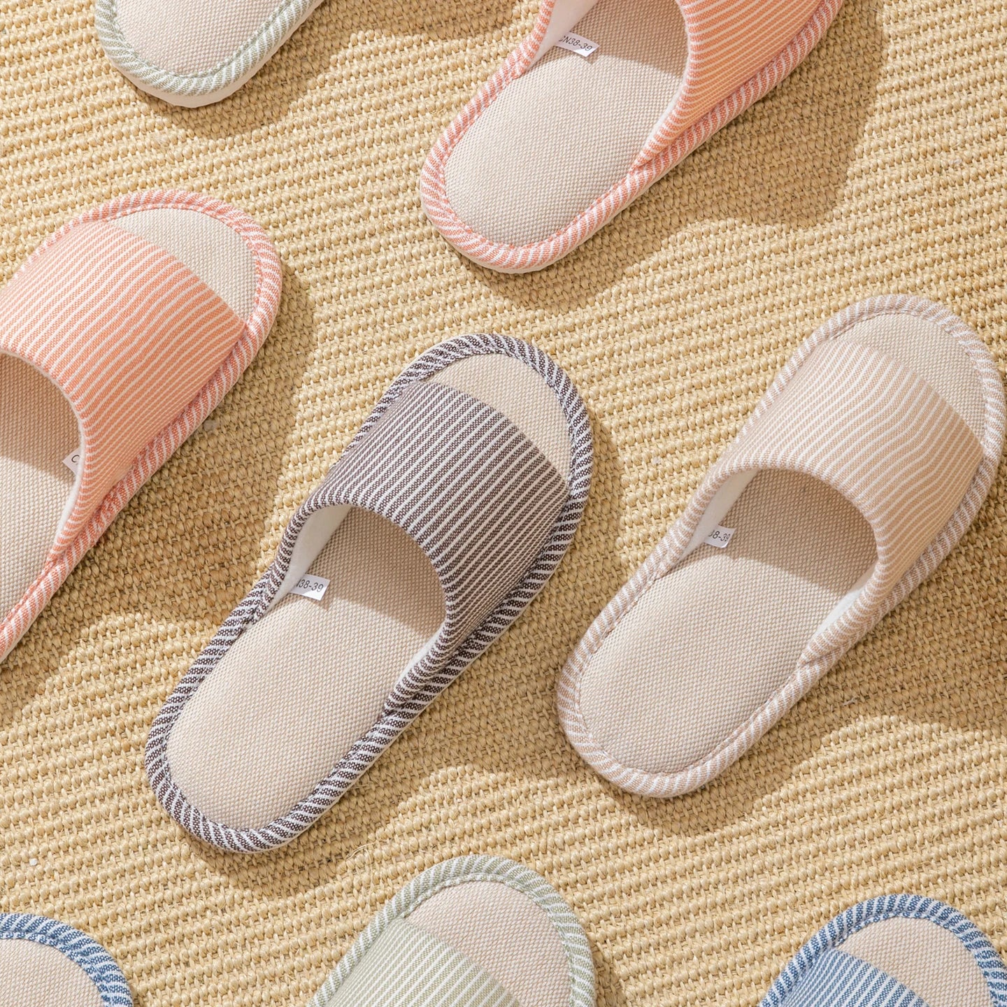 Men's Slippers | Breathable Linen, Slip-On, Open Toe | Spring Summer
