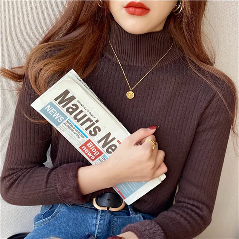 Women's Sweater | Polo Neck, Winter, Fleece Lined