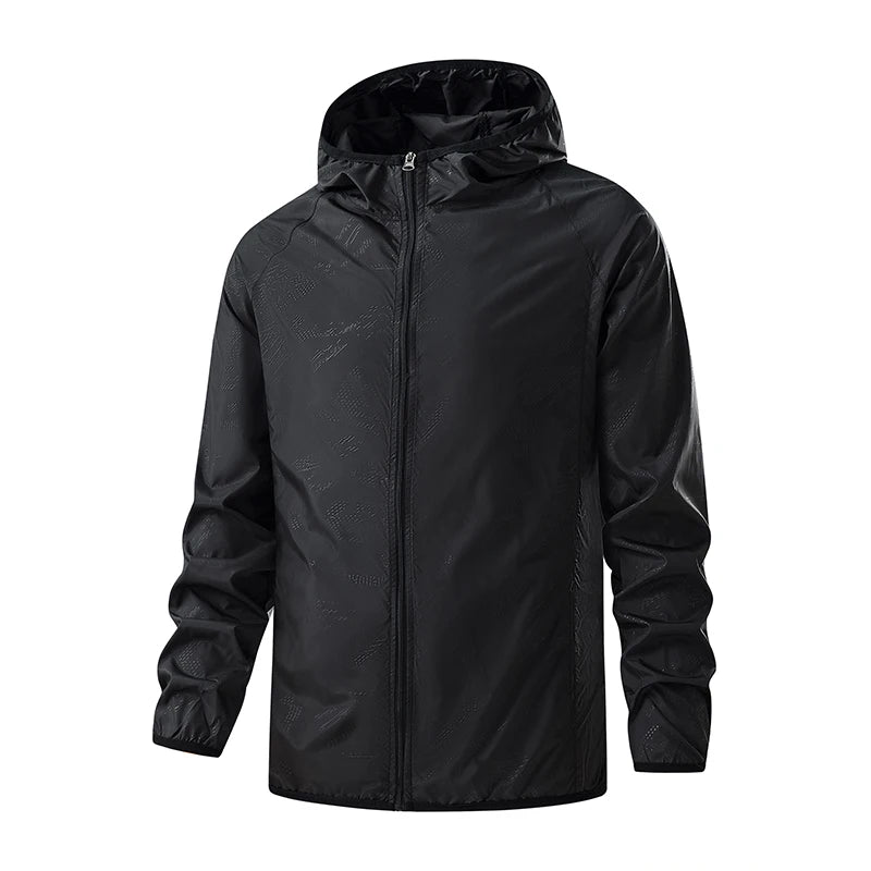 Women men lightweight packable waterproof windbreaker rain jacket UPF 50 sun protection