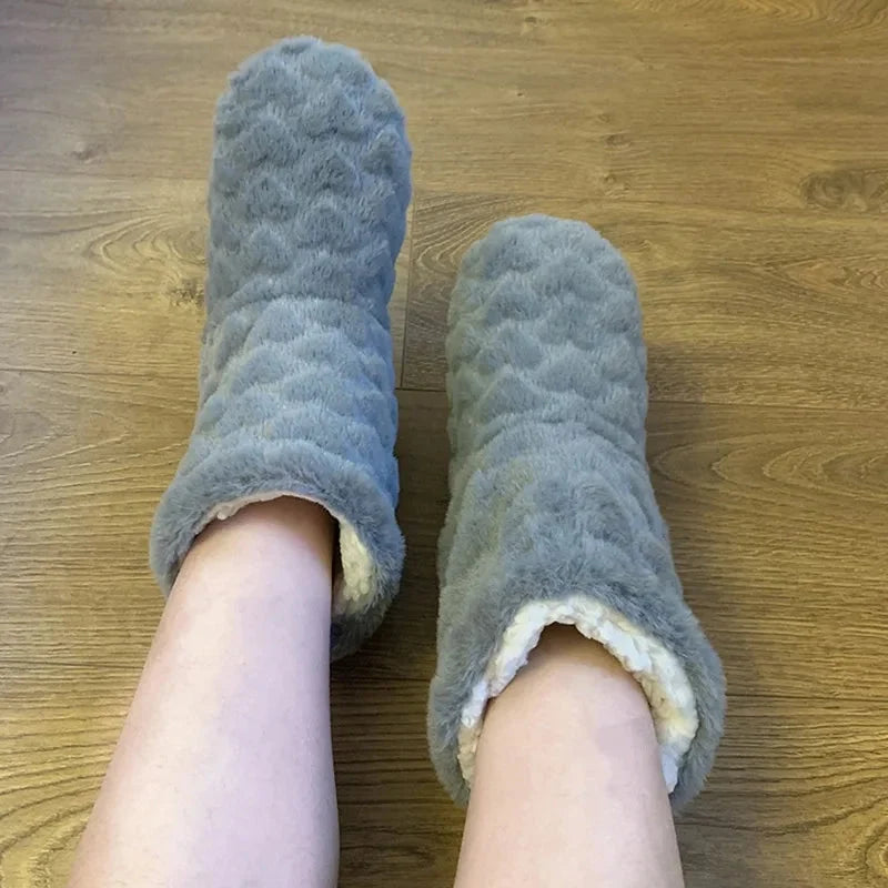 Slipper Socks | Unisex Teddy Lined, Warm Plush | Non Slip Indoor Grip