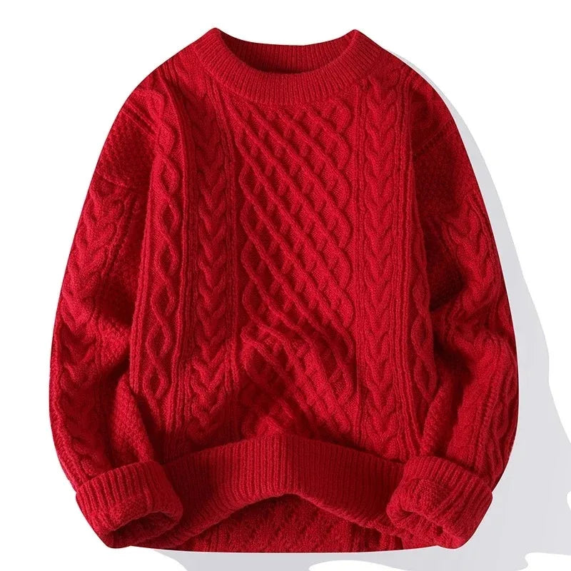Christmas Jumper | Mens Knitted Crewneck Sweater, Festive Pullover