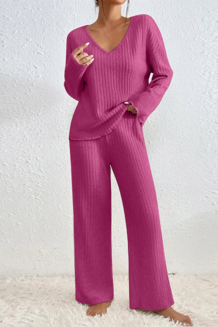 Loungewear Set | Women Ribbed Two Piece Set | Cozy Soft