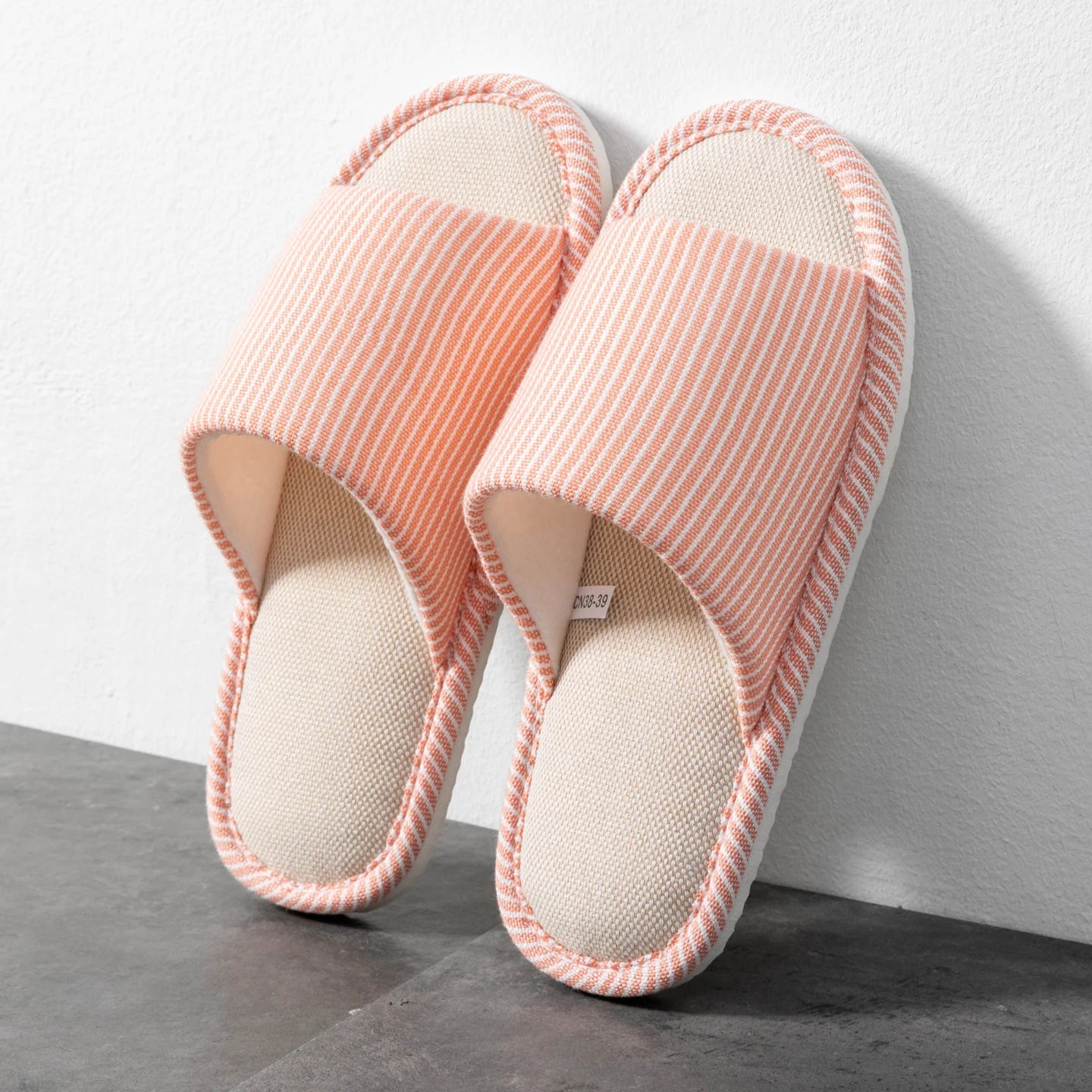 Men's Slippers | Breathable Linen, Slip-On, Open Toe | Spring Summer