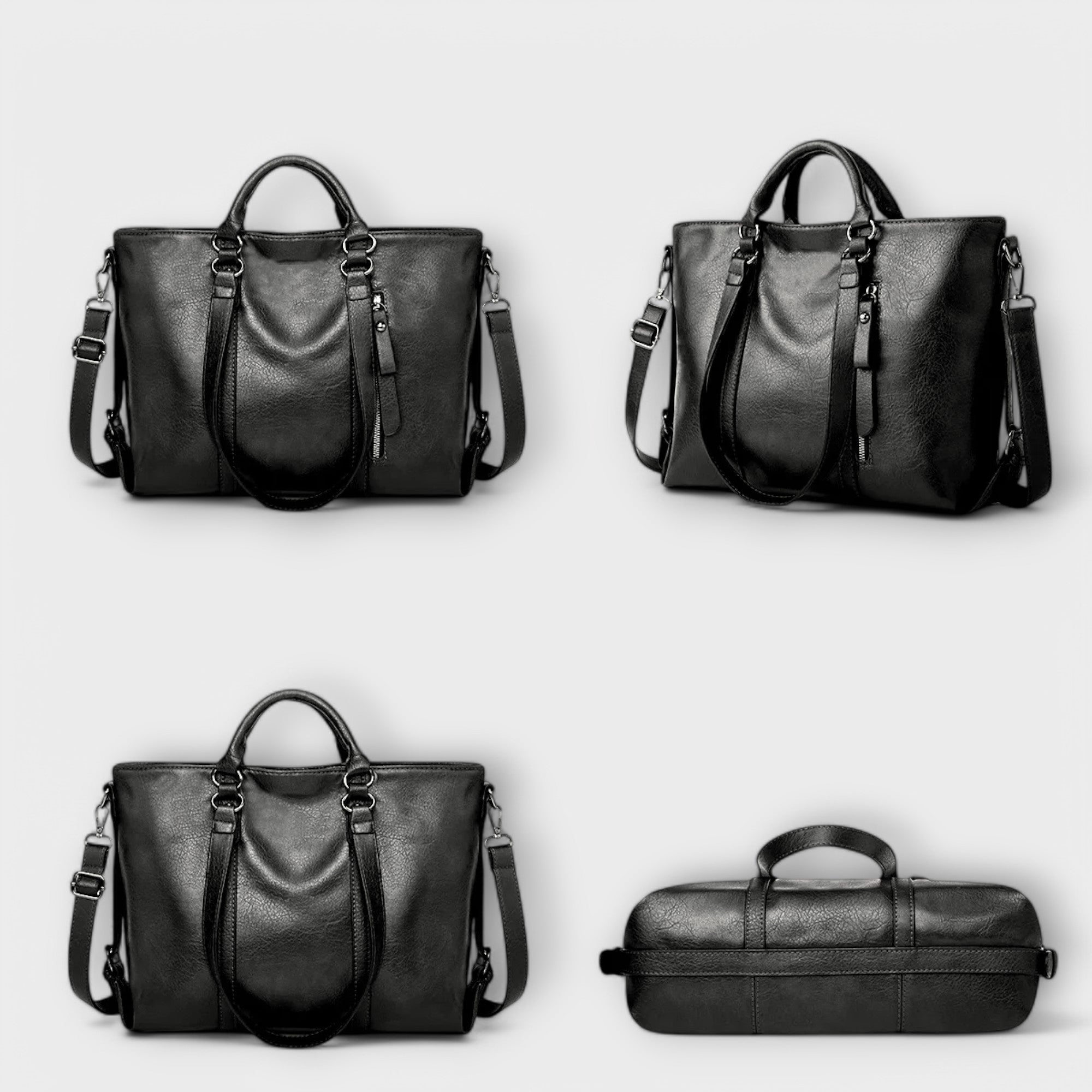 Women's Leather Bag | Large, Spacious Tote | Brown, Black, Blue