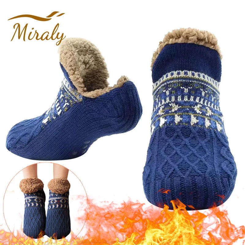 Slipper Socks | Unisex Fleece, Warm Comfort | Non Slip Grip Floor Socks
