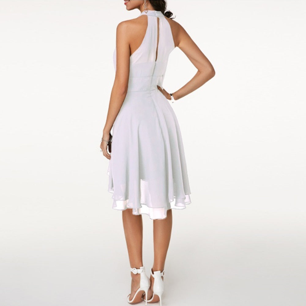 Evening Dress | Ruffle, Strappy | Mini Party Dress