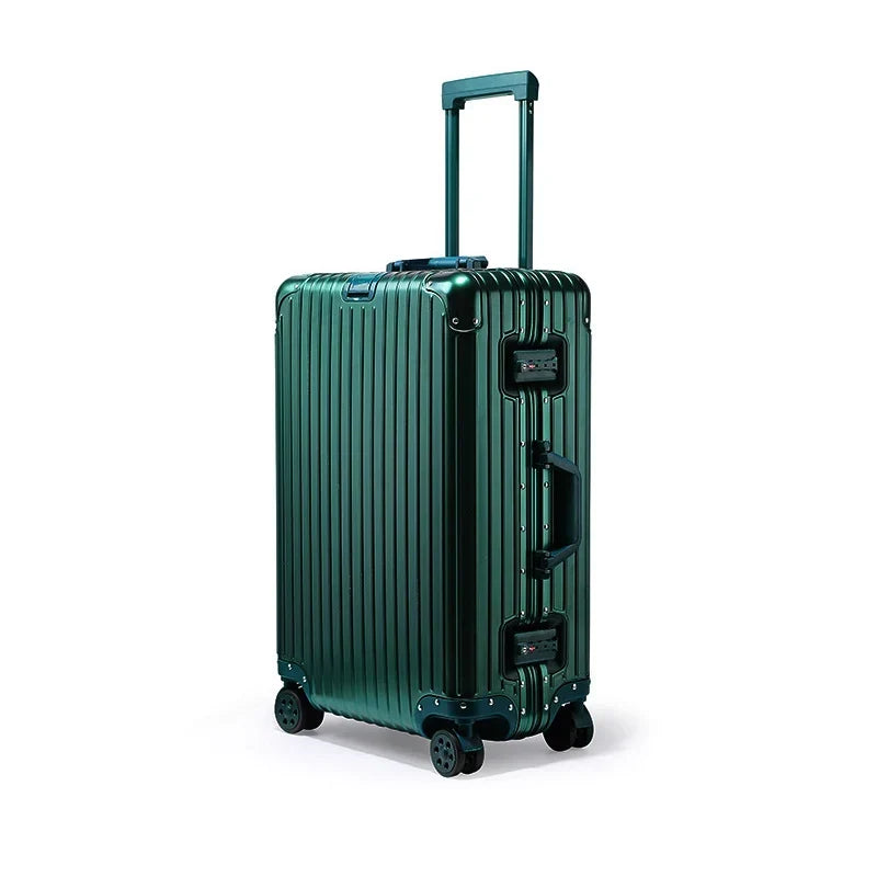 Aluminum-magnesium hard-shell travel suitcase | TSA lock