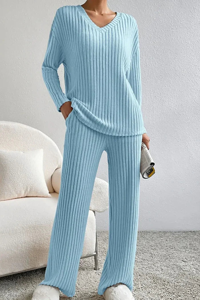 Loungewear Set | Women Ribbed Two Piece Set | Cozy Soft