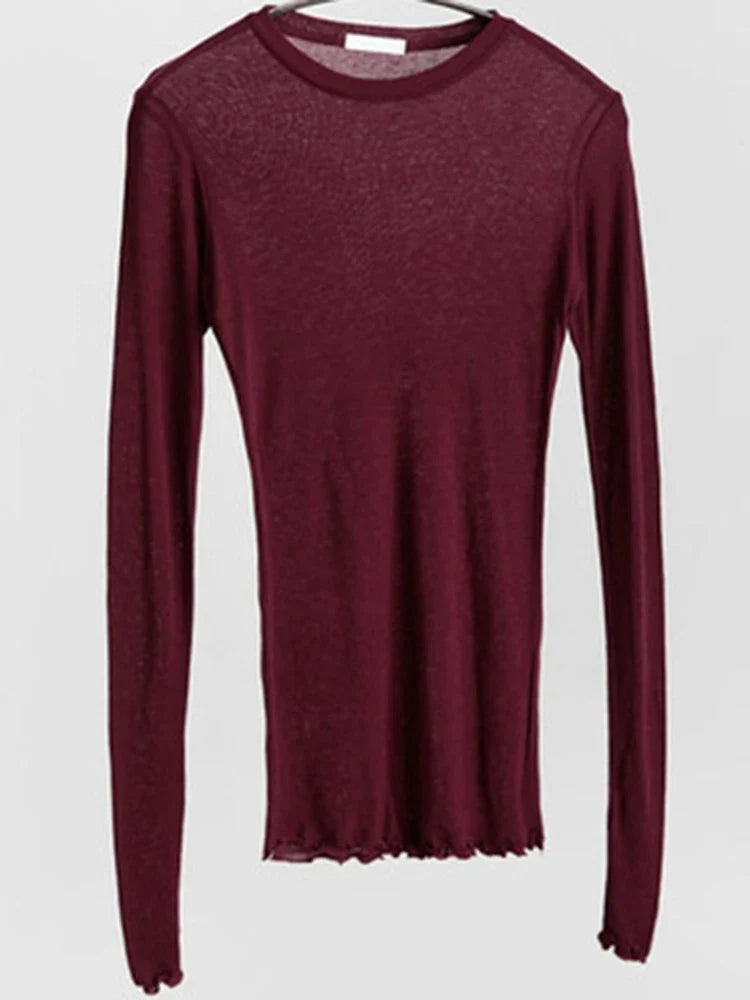 Women's Long Sleeve Shirt | Cotton, Fitted | Black, Grey, White