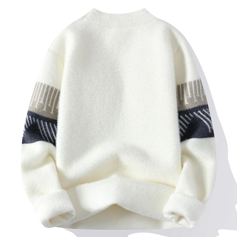 Christmas Jumper | Mens Casual Crew Neck Sweater, Warm Knitted Pullover