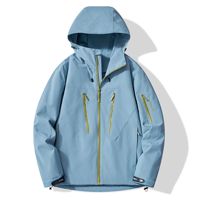 Women men waterproof jacket windproof hooded lightweight rain jacket