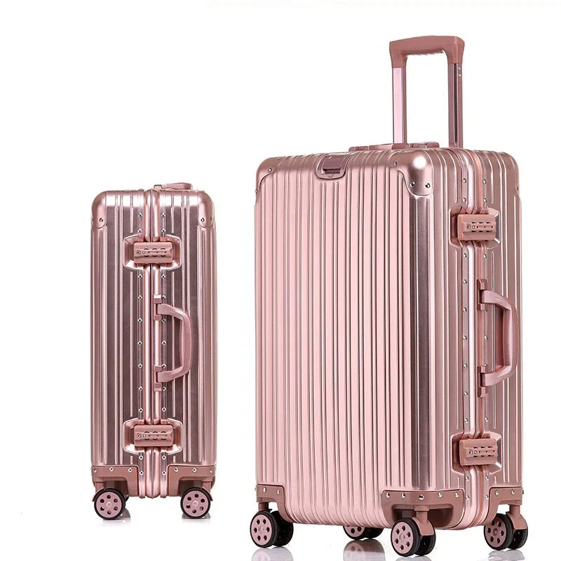 Aluminum-magnesium travel suitcase | Hard shell, TSA lock | 360° wheels