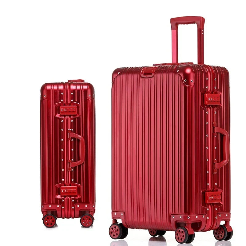 Aluminum-magnesium travel suitcase | Hard shell, TSA lock | 360° wheels