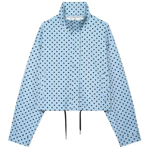 Women's Bomber Jacket | Polka Dot, Oversized | Long Sleeve Spring Coat