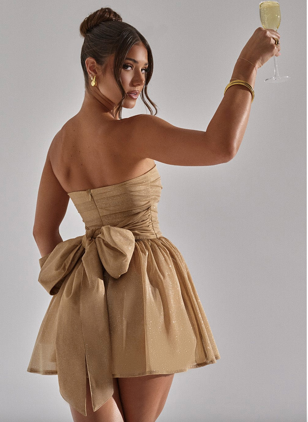 Prom Dress | Strapless, Sweetheart Neck, Sequin | Glitter Formal Wear