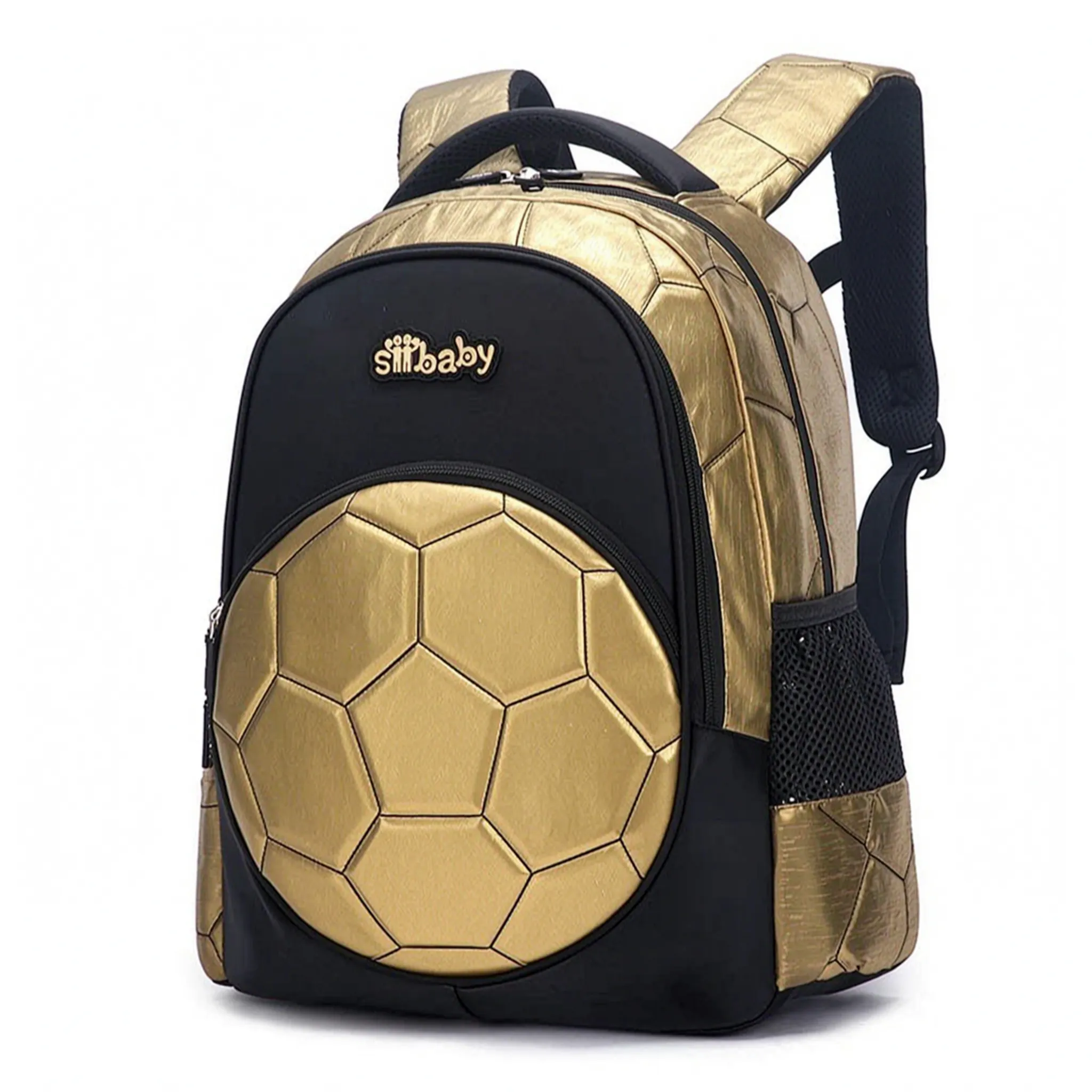 School Backpack | Football Design, Multi-Compartment | Black
