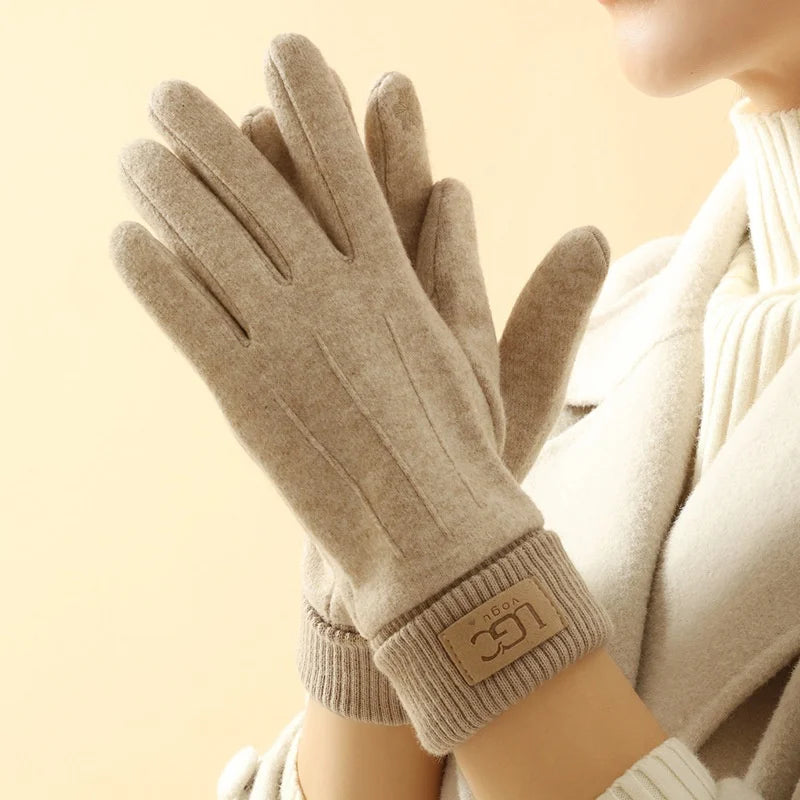 Cashmere Gloves | Unisex Winter Warmth, Full Finger | Touchscreen Compatible