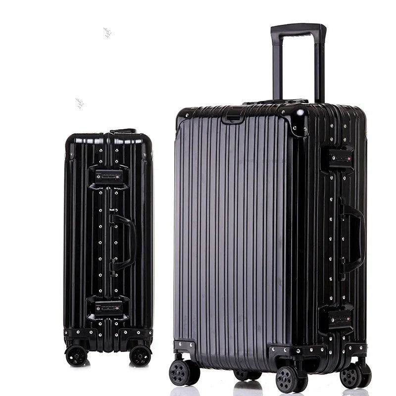 Aluminum-magnesium travel suitcase | Hard shell, TSA lock | 360° wheels