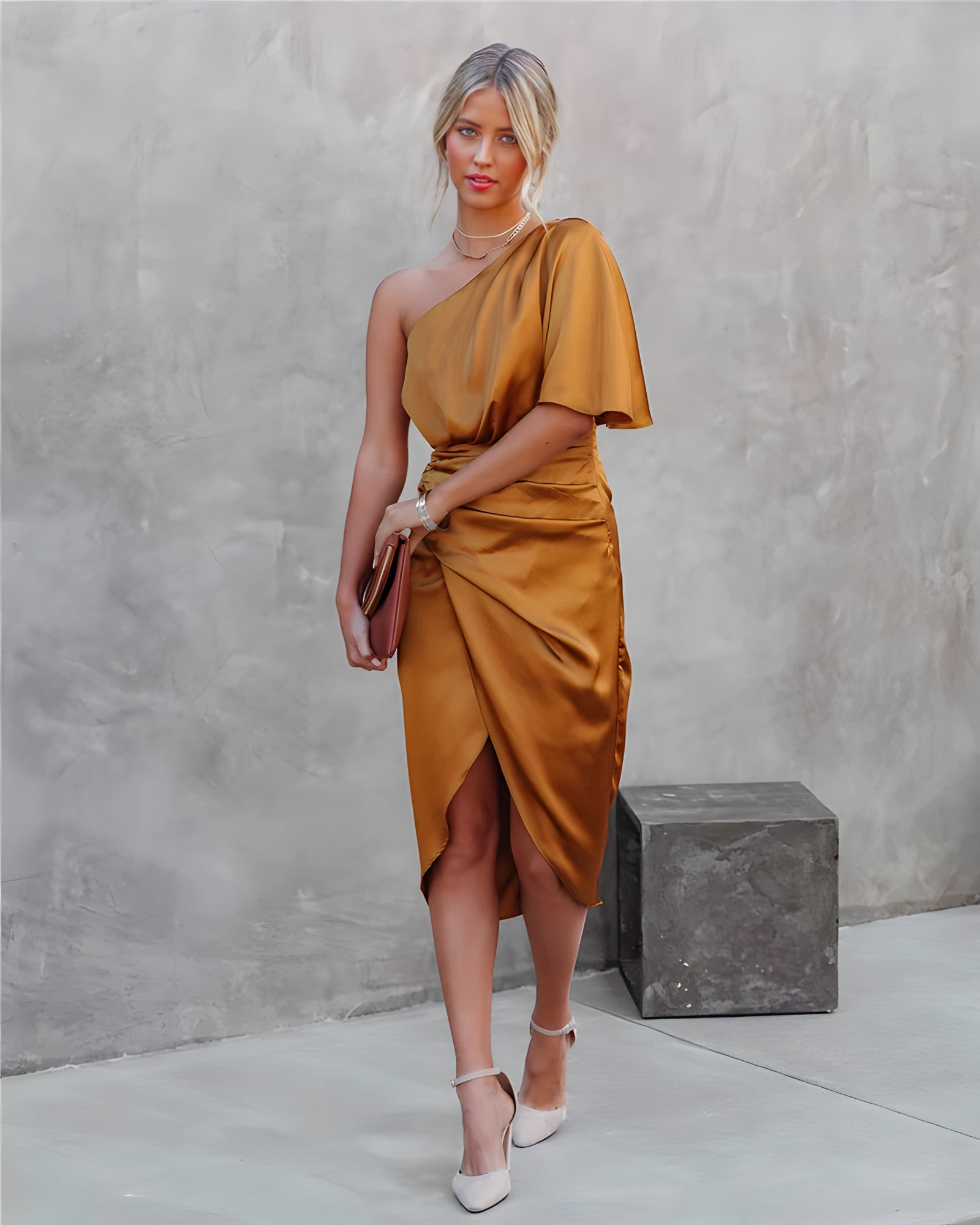 Evening Dress | Women's Silk Spaghetti Strap | Slim Fit Style