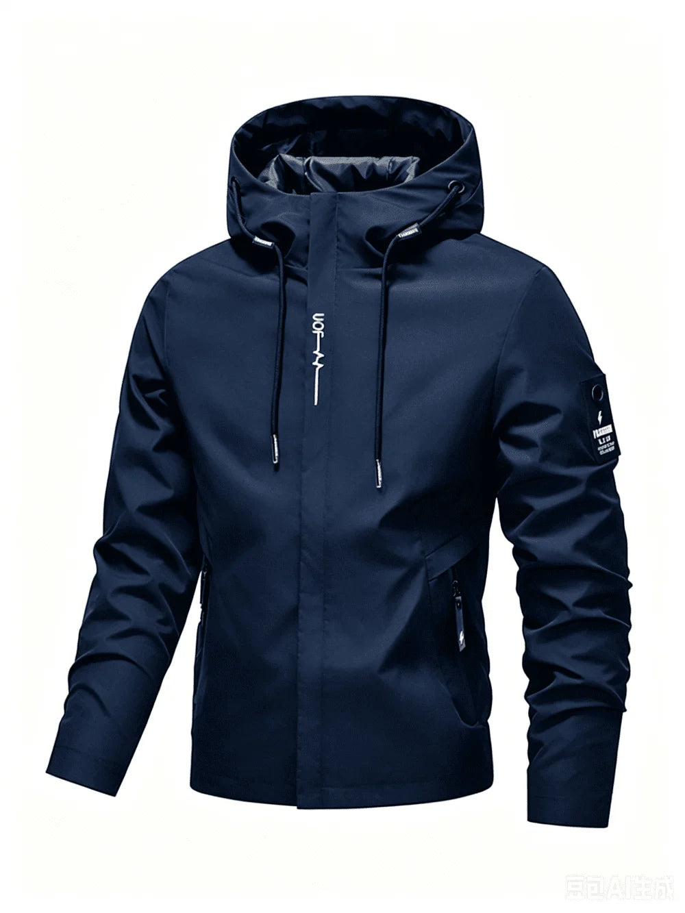 Mens Waterproof Rain Jacket with Hood | Softshell Windbreaker Coat