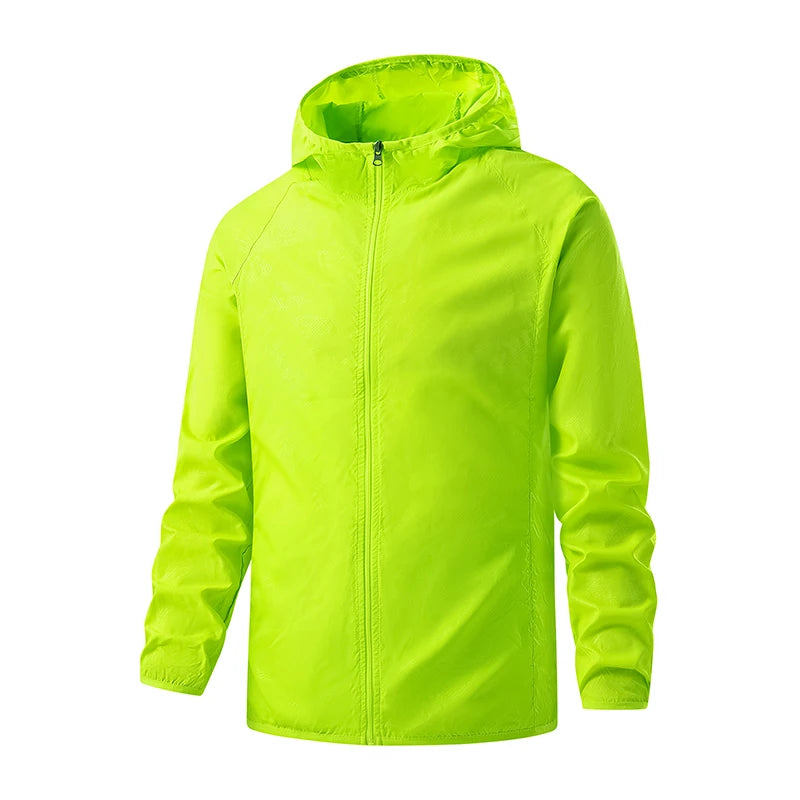 Women men lightweight packable waterproof windbreaker rain jacket UPF 50 sun protection