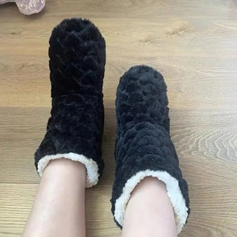 Slipper Socks | Unisex Teddy Lined, Warm Plush | Non Slip Indoor Grip