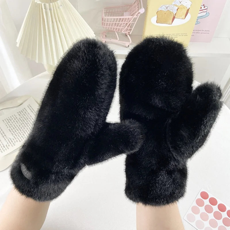 Winter Mittens | Women's Thick, Warm Design | Windproof Cold Weather Protection
