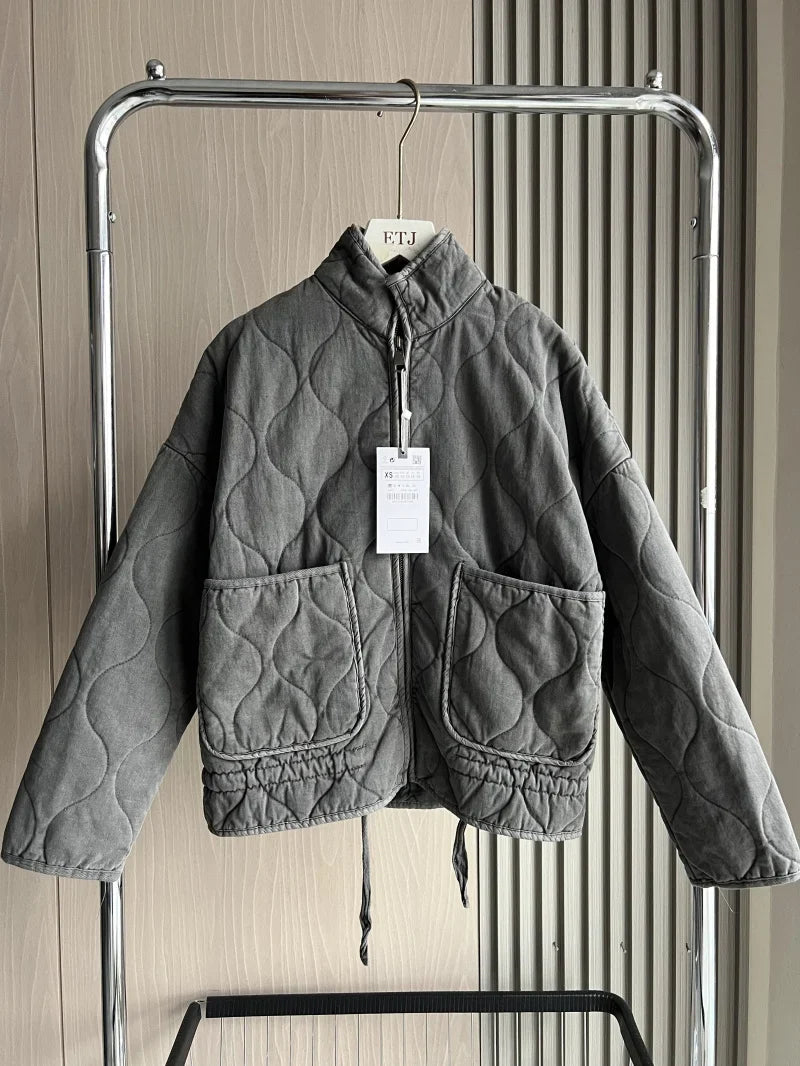Women's Jacket | Vintage Rayon, High Collar