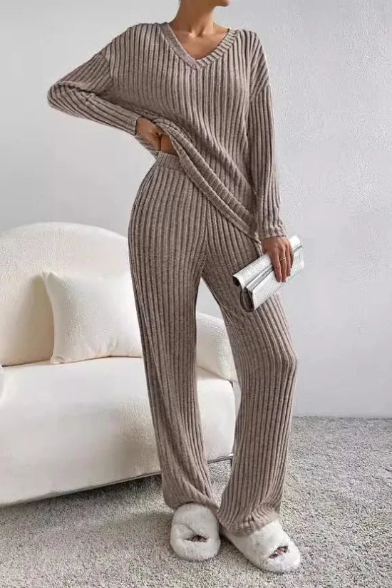 Loungewear Set | Women Ribbed Two Piece Set | Cozy Soft